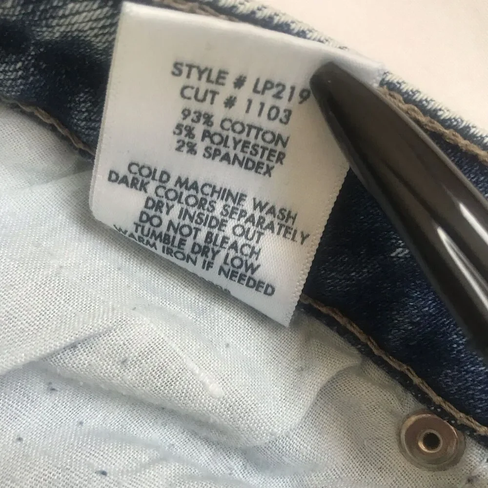 L.T.J Women's Letter to Juliet Siena High Rise Straight Jeans Blue Sz 25 Denim